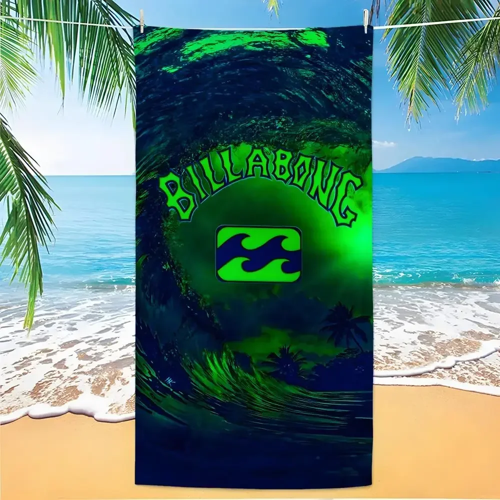 B-Billabong Anime Beach Towel Polyester Beach Towel Quick Dry Sand Free Bath Towel for Summer Pool Travel Vacation