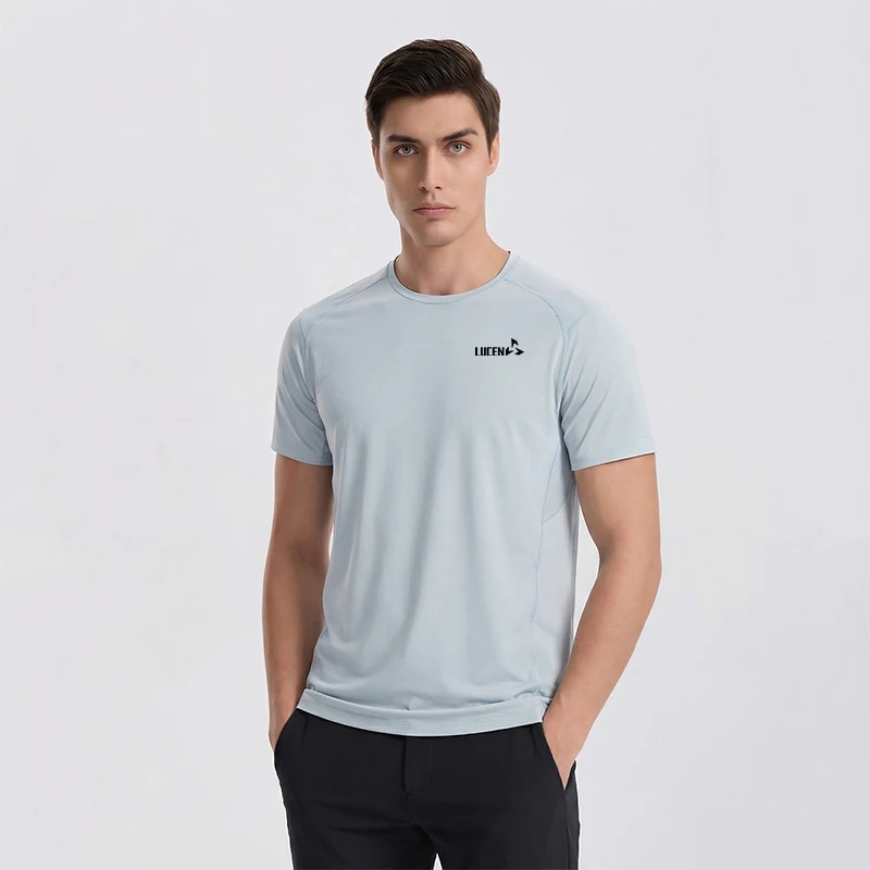 LUCEN 2026 Summer New Style Men's High-Quality Breathable Outdoor Sports Quick-Dry T-Shirt Casual Fitness Short Sleeve Tees Tops
