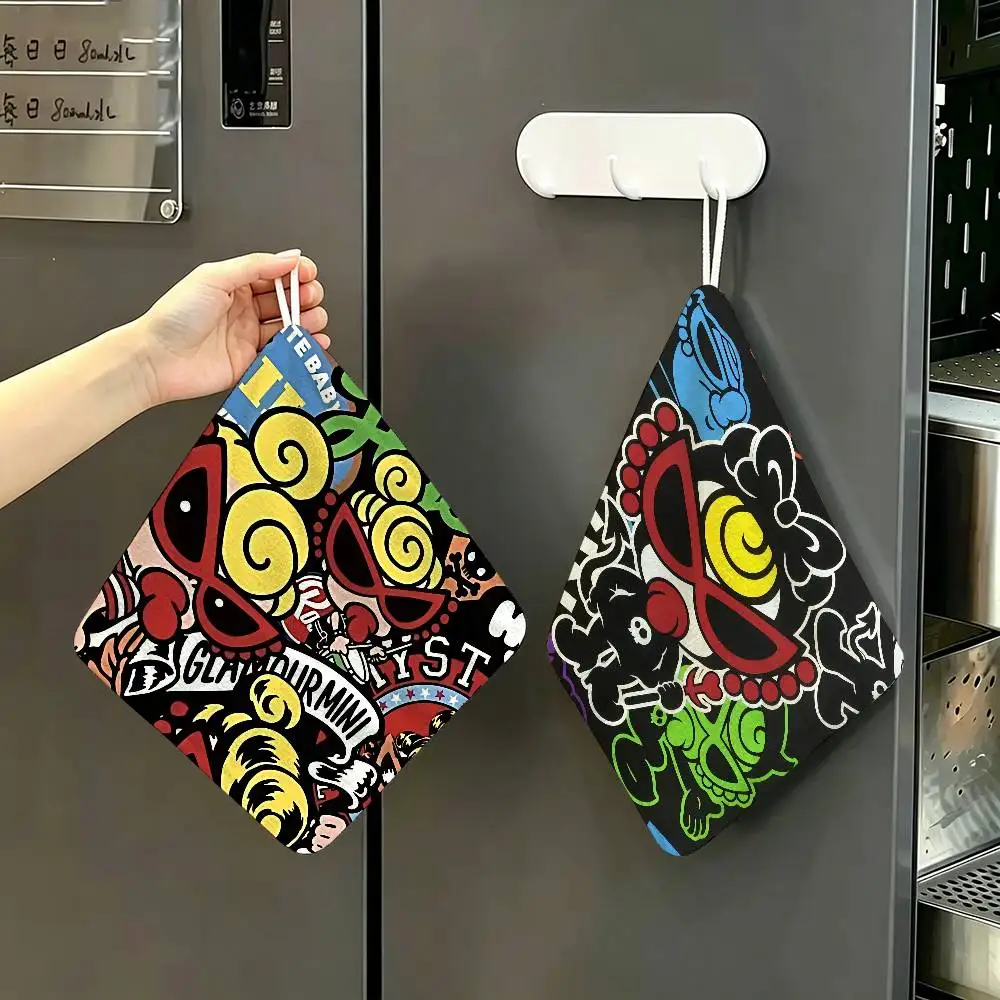 Japan Fashion Hysteric Mini Hanging Kitchen Towel, Polyester Cotton Material, Wear Resistant Hand Wiping Towel for Home