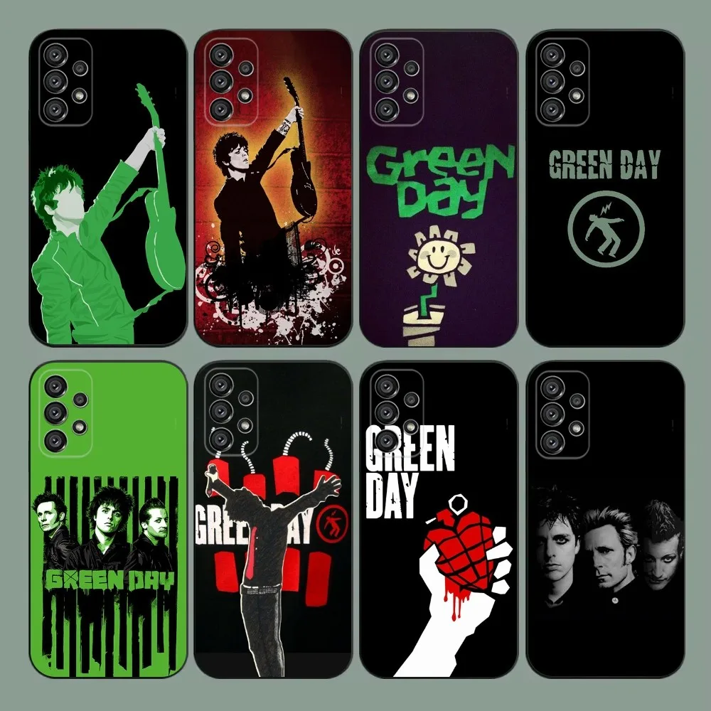 

Band G-Green D-Day Phone Case For Samsung Galaxy A20,A21s,A22,A31,A32,A52,A53,A72,73,A80,A91 Soft Black Cover