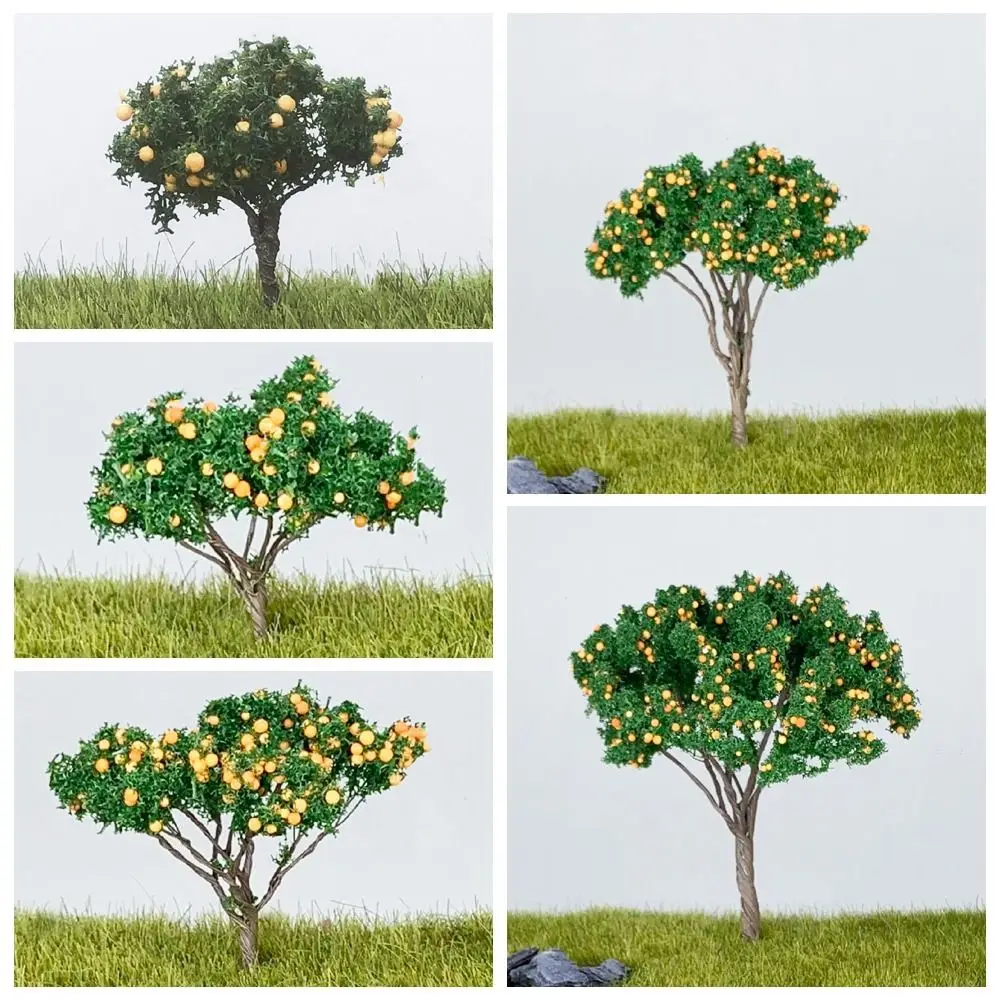 Multi-size Miniature Fruit Trees DIY Lifelike Fairy Garden Scene Model Train Railroad Micro Landscape Simulation Tree Figurine