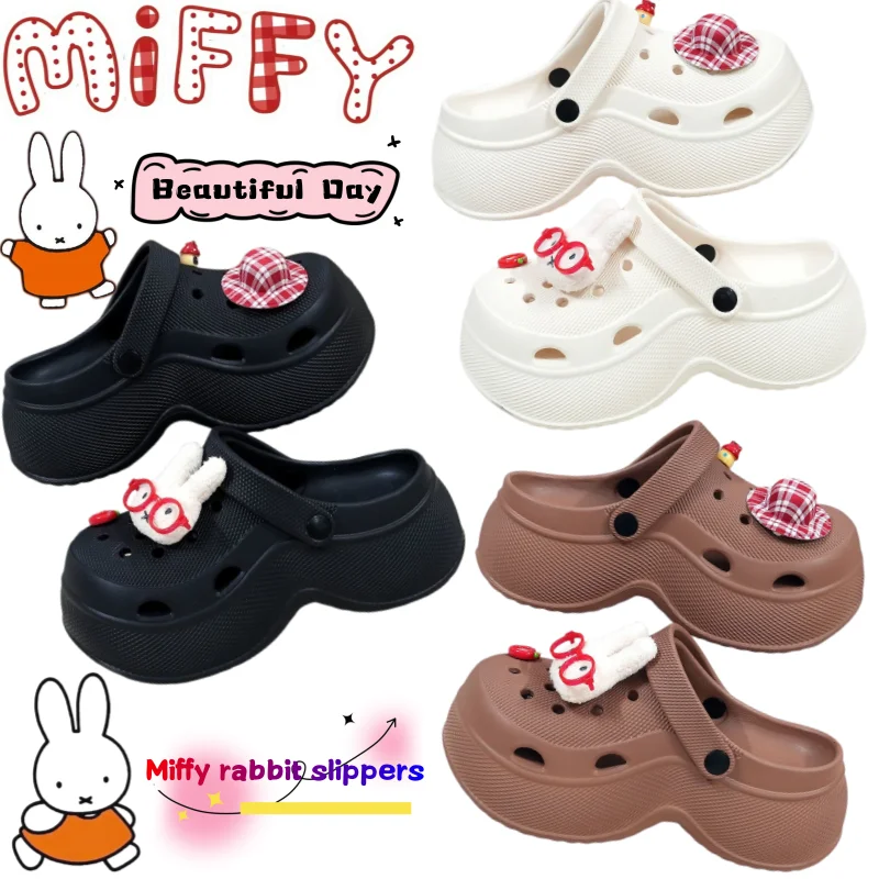 

Miffy rabbit sandals and slippers high-value cartoon summer thick-soled non-slip breathable lightweight all-match beach shoes