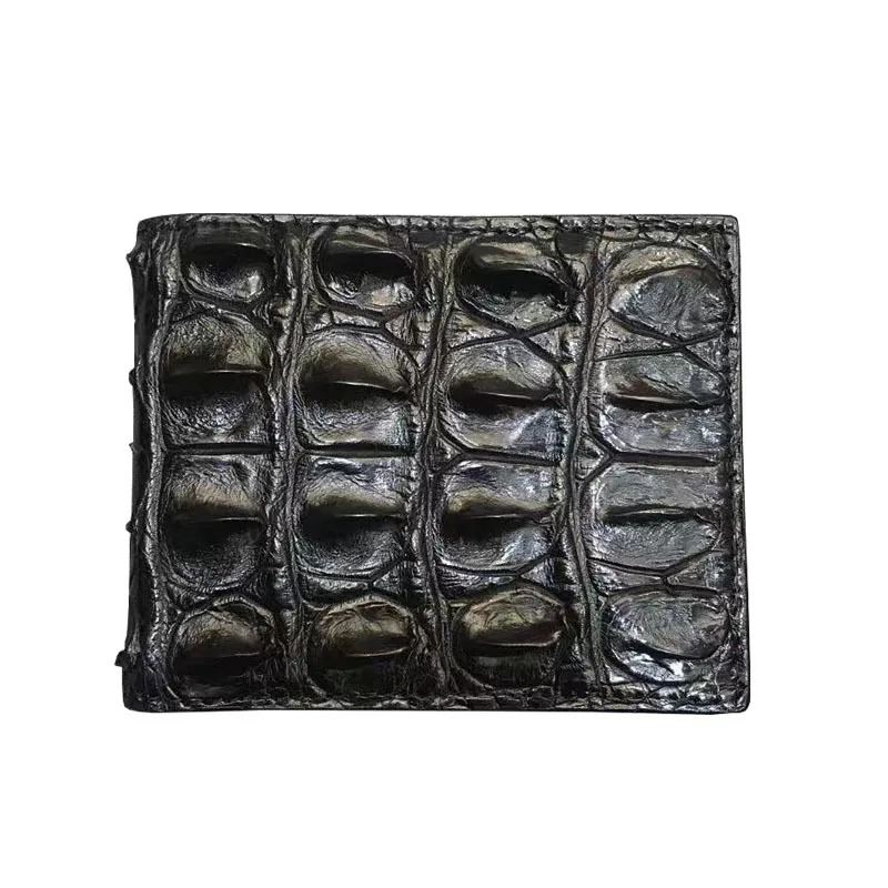 Imagem -05 - Carteira de Crocodilo Masculina Bolsa de Negócios de Alto Grau Moda Alta Capacidade Pele de Crocodilo Bolsa Curta Multicartões 50