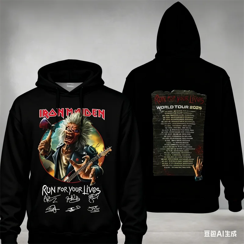 

Autumn Winter Men's Hooded Casual Fashion Oversize Y2k Top Hip Hop Street Rock Long Sleeve 3D Dazzling Cool Printed Men Clothing