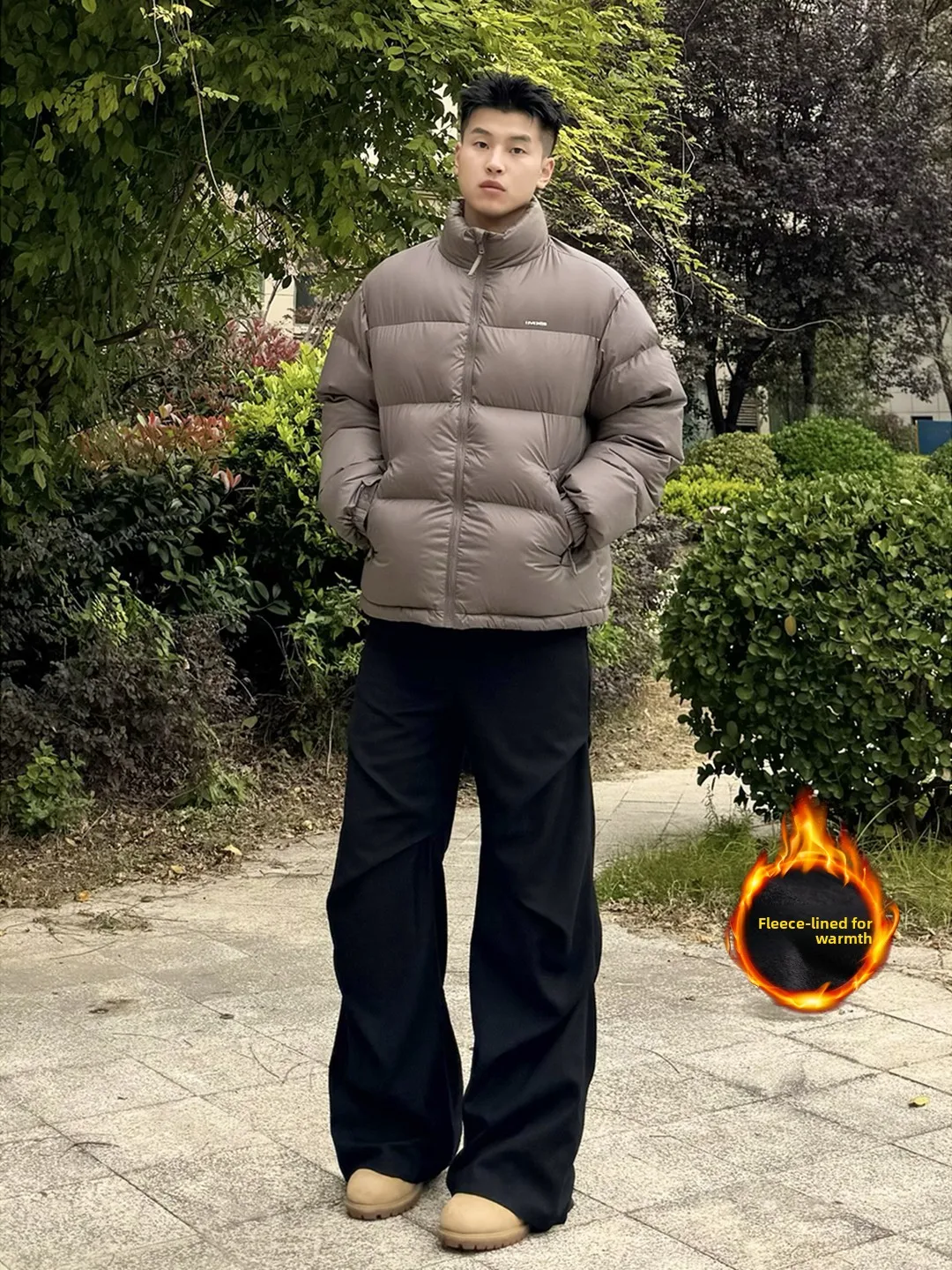 

Мужские брюки Bla Fce на подкладке, осенне-зимние, свободного кроя, повседневные, прямые, молодежные, модные, однотонные