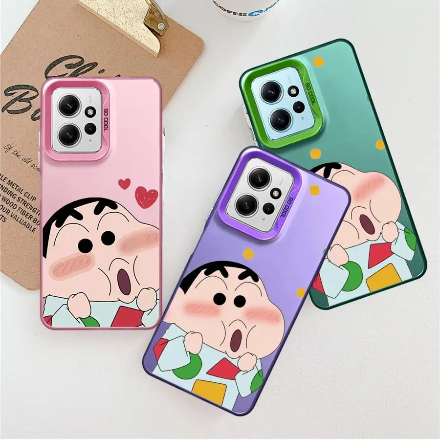 S-Shins-chans Animes C-Crayons Phone Case for Xiaomi Mi 11 Lite 12T 13T Pro Poco X3 Pro F4 F3 GT X5 C50 C51 Soft Back Cover