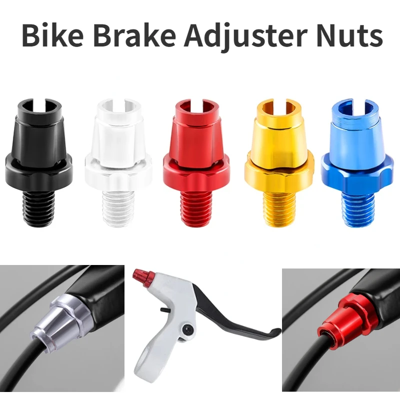 2pcs Bike Brake Nuts Aluminum Alloy Bicycle M7 Brake Lever Adjustment Screw MTB Road Cycling Brake Handle Bolt Adjuster Screw