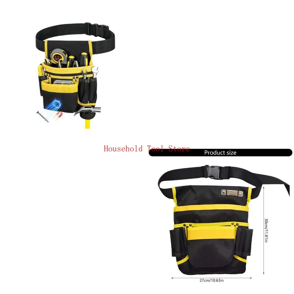 

Electrician Tools Waist Belt Bag Canvas Tool Waist Pack for Quick Access in Various Work Environments