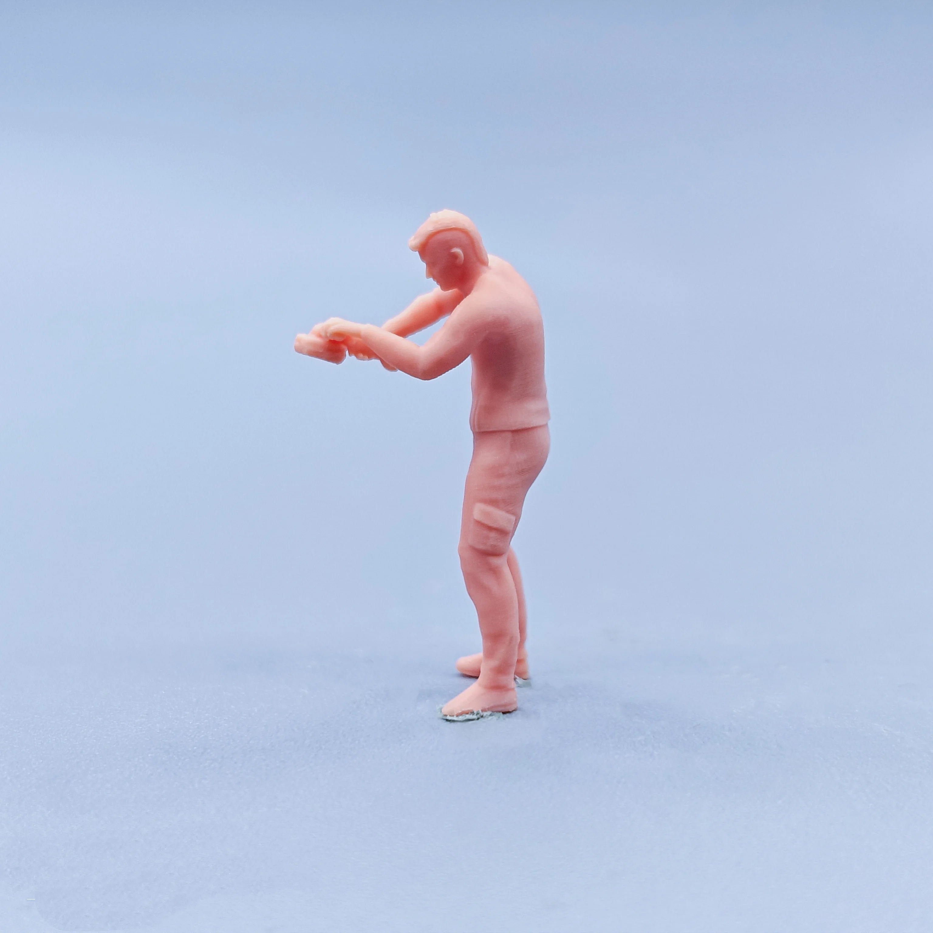 1/64 1/43 ตุ๊กตารุ่นเรซิ่นหัวลงการบํารุงรักษาและขัด Worker Unสี Miniatures Diorama มือวาด D125