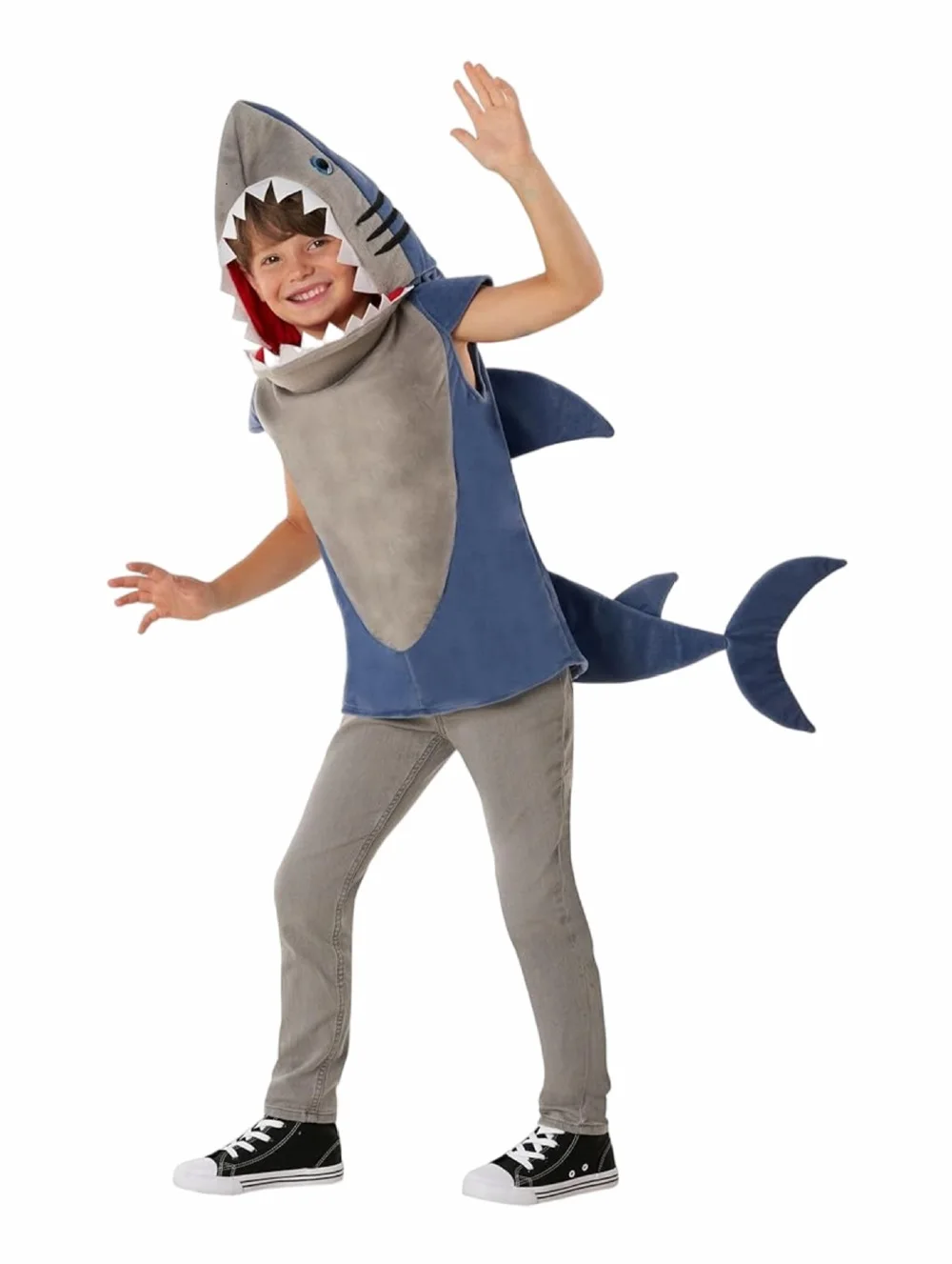 animals top Cosplay grey shark top suit Costume Halloween for kid shark deluxe