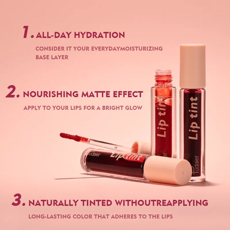 Flüssiger Lipgloss-Lippenstift, leuchtend farbiges Lippen-Make-up mit hohem Pigment, feuchtigkeitsspendend und nicht klebend, geeignet für alle Hauttypen