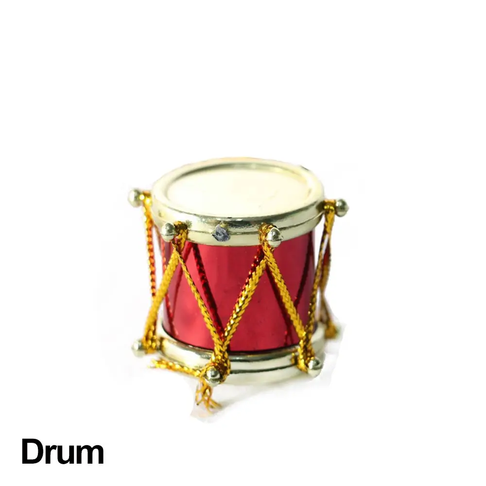 Gift Drum Microphone Music Bar Piano Model Miniature Violin Guitar  Musical Instruments Saxophone Trumpet
