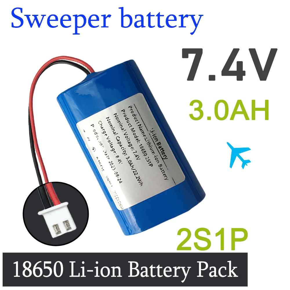 

2025 New 7.4V 18650 Lithium Battery Pack 2S1P 3Ah Fishing LED Light Bluetooth Speaker 8.4V Emergency DIY Batteries