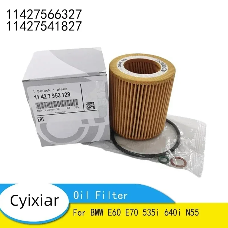 Original Quality Oil Filter for BMW E60 E70 535i 640i N55 3.0L 11427566327 11427541827 F02 F06 Oil Filter F10 F12 F33 F34 F36