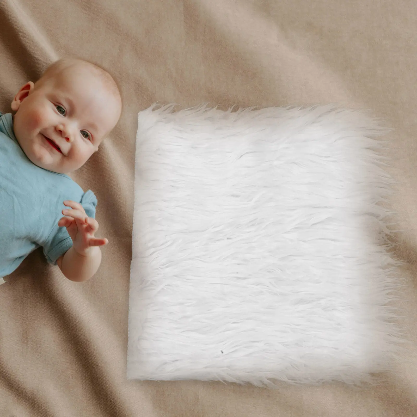 Polyester Newborn Photography Mat 20 Inch Wide Soft Comfortable Washable Baby Photography Blanket No Shedding No Fading Infant