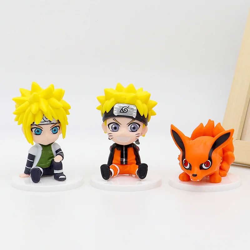 Naruto Action Figures with 1pc Random Color, Collectible Cartoon Naruto Figurine Model for Display, Car Decoration or as Gift