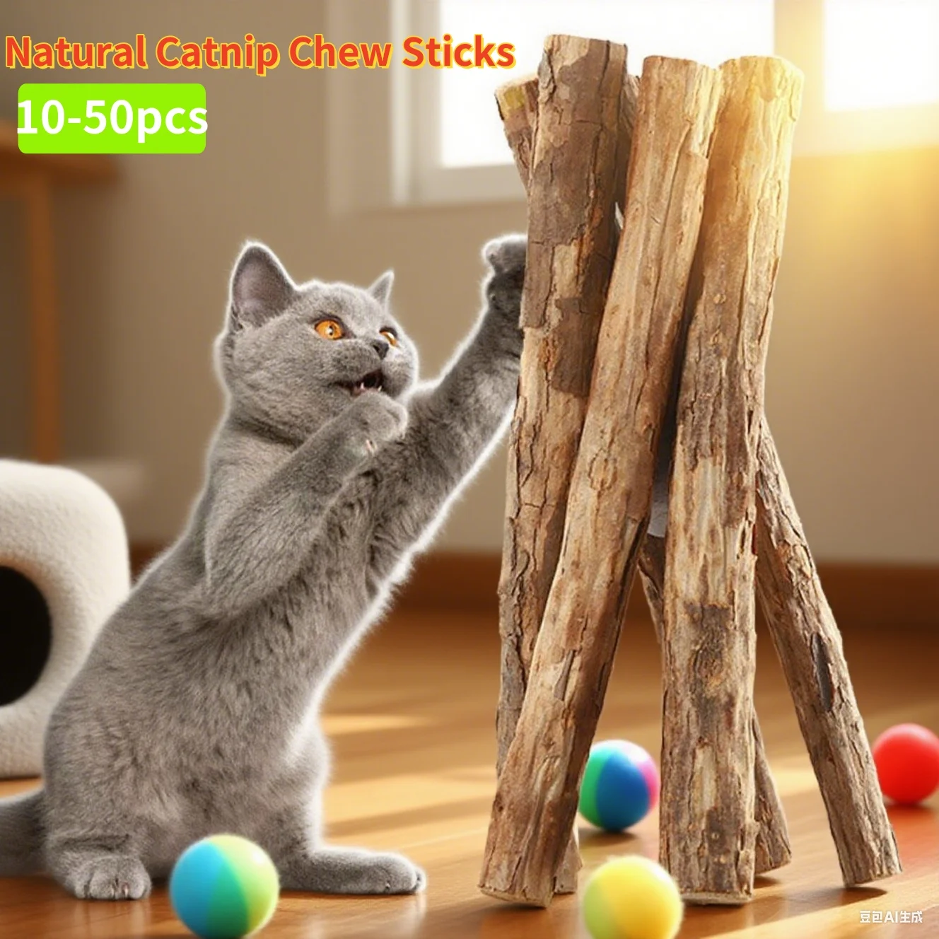 10-50 Uds. Juguete Natural de hierba gatera para gatos, palo Molar para masticar, limpieza de dientes para mascotas, alivia el tratamiento del gato, juguete Actinidia Silvervine, productos para mascotas