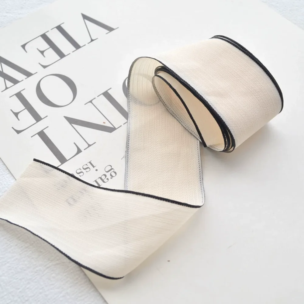 1 メートル/ロール黒と白の生地リボン DIY ヘアクリップ素材手作り弓ヘアアクセサリーかぶと DIY クラフトアクセサリー