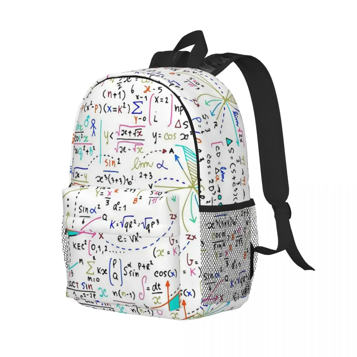 Mochilas de matemáticas para adolescentes, morral escolar de dibujos animados para estudiantes, mochila para portátil, bolso de hombro de gran capacidad