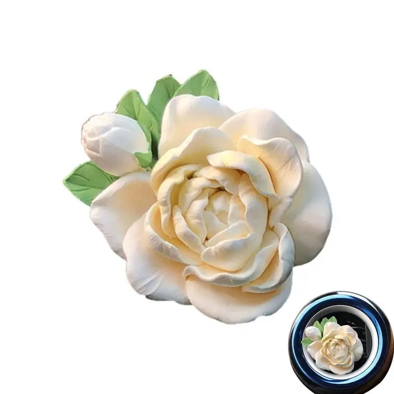 Car Air Fresheners Vent Clips Jasmine Flower Air Vent Decor Jasmine Flower Car Accessories Air Fresheners Air Outlet Perfume