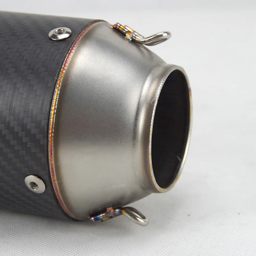 Universal Motorrad Auspuff CNC Carbon Faser Escape Schalldämpfer Für Kawasaki Z900 FZ6 RC390 S1000XR – Detail 10