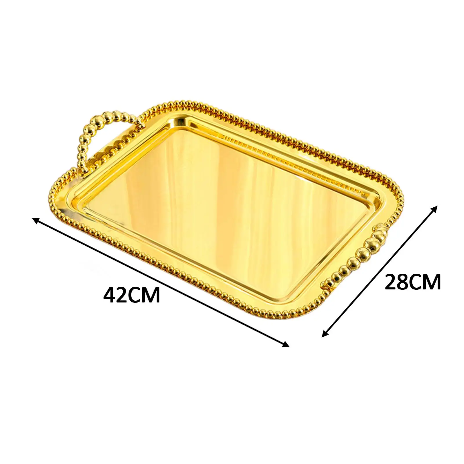 Iron Art Serving Tray Elegant Multifunction Decorative Tray Vanity Tray for Restaurant Living Room Toilet Coffee Table Dresser