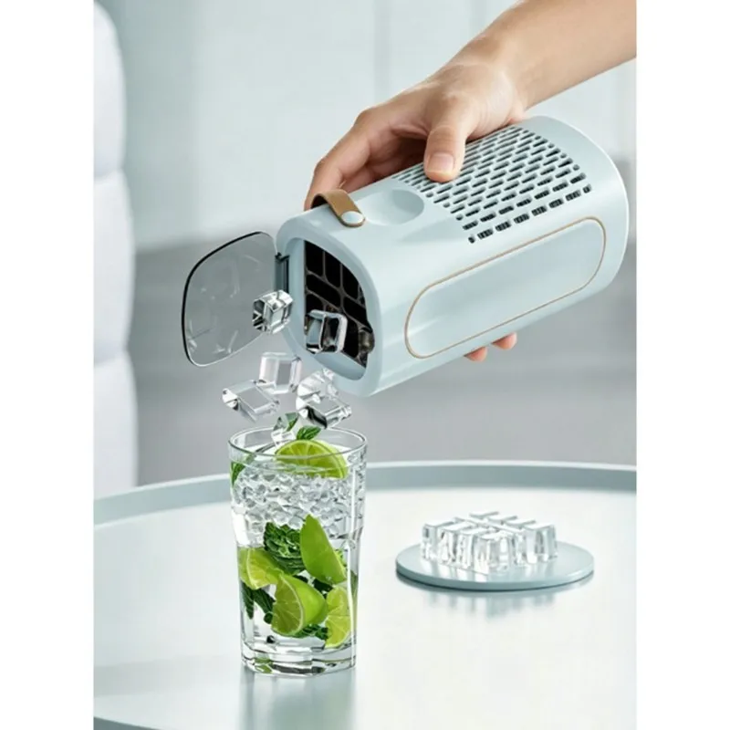 AC93-1Set 12V Ice Maker, Quick Ice Making, Suitable For Home, Travel, RV, And Camping, Equipped With Car Power Cord EU Plug