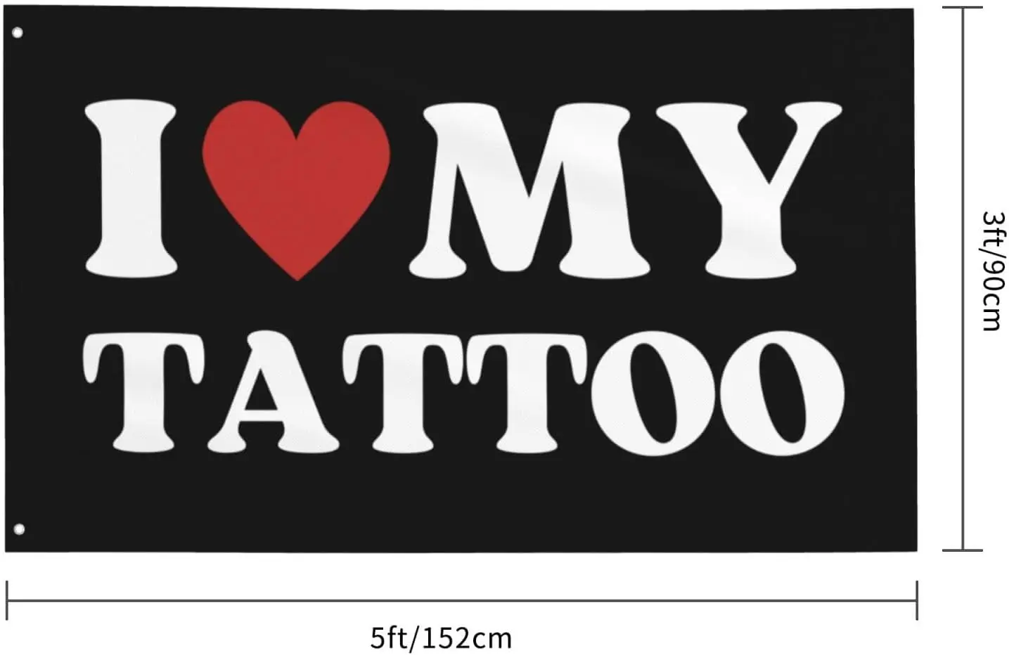 Flagnshow 100% Polyester I Love My Tattoo Flag