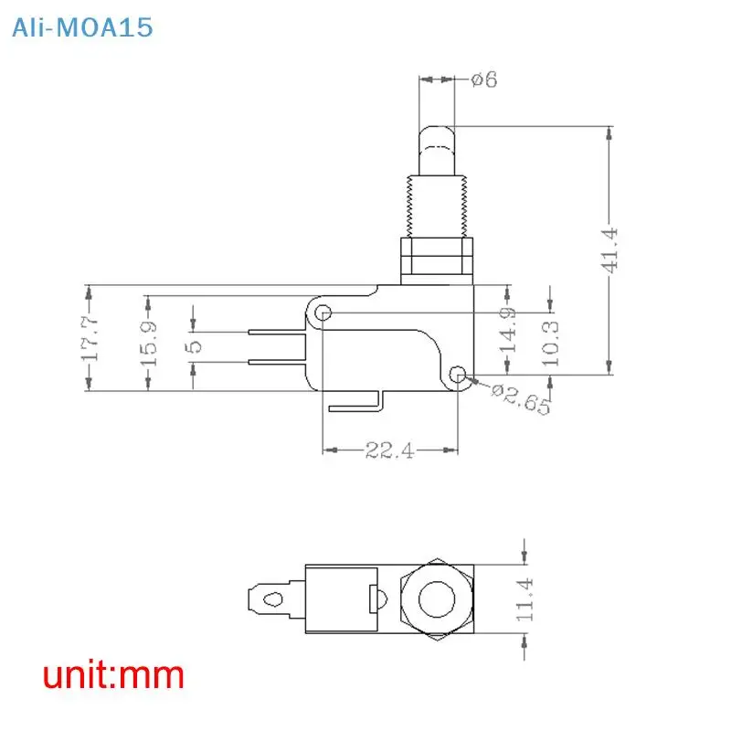 V-15-1CQ Limit Micro Fretting Switch Plug Panel Type Point Action Travel