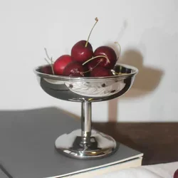 Stainless Steel Cup Ice Cream Dessert Salad Bowl Fruit Plate Snack Dish Multifunctional Wine Cup Home Kitchen Container