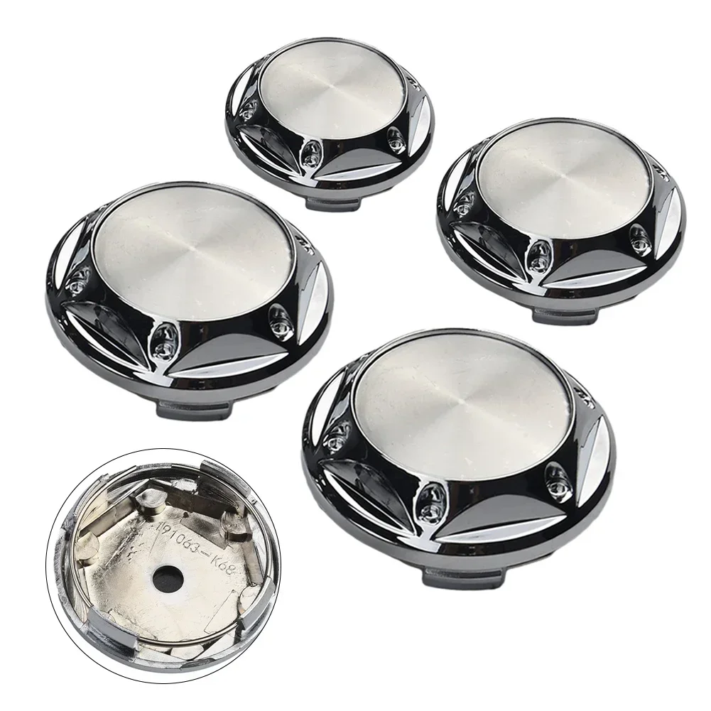 Part Center Cap Chrome Cover Dust-Proof Practical Silver Wheel 4 PCS 68MM ABS ABS Plastic Accessories Brand New