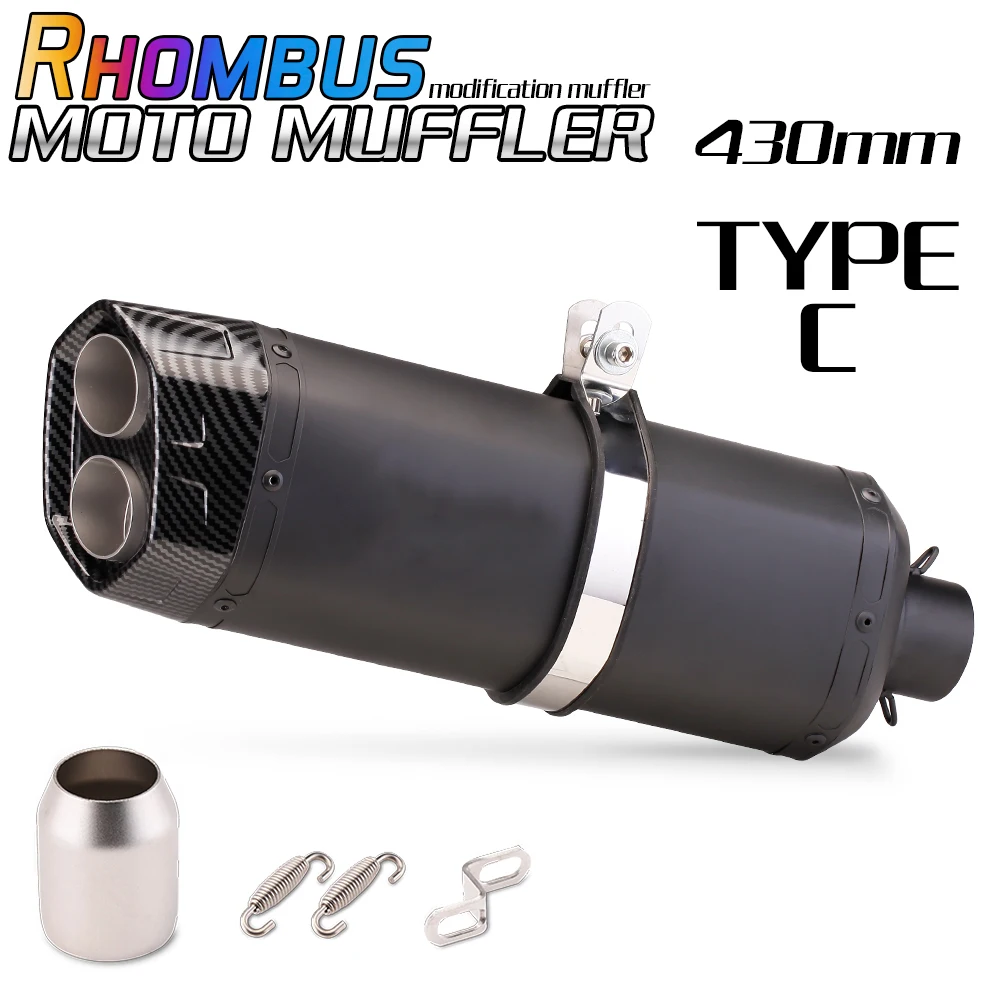 High-Efficiency 51MM motorcycle Exhaust Muffler pipe Scooter nmax R3 tmax 500 ZX6R r1 S8 NC750X CBR650 force155 - view 5