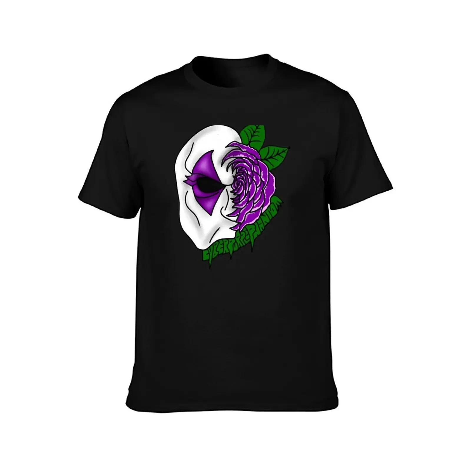 Cyber Purple Phantom - Death Rose Mask T-Shirt graphic shirts custom shirt t shirt men