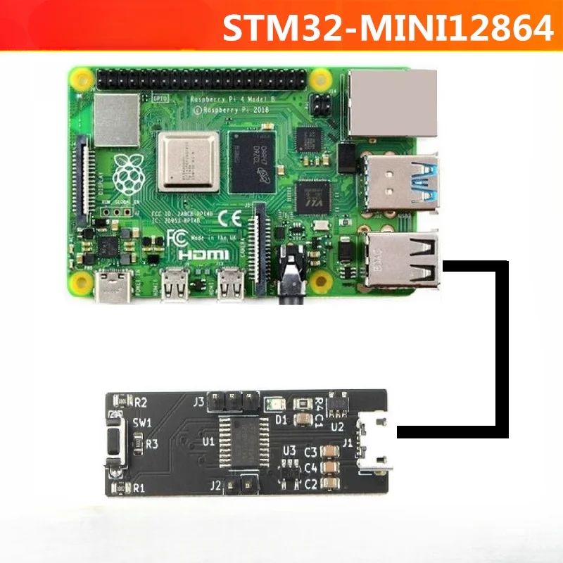 

VORON PCB Series STM32-MINI12864 module for Raspberry PI single USB cable screen 3D printer