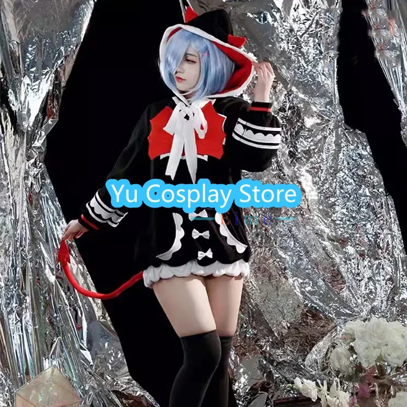 

Rem Cosplay Costume Anime Re:Life in a different world Cosplay Suit Women Cute Demon Suit Halloween Carnival Uniform Custom Made