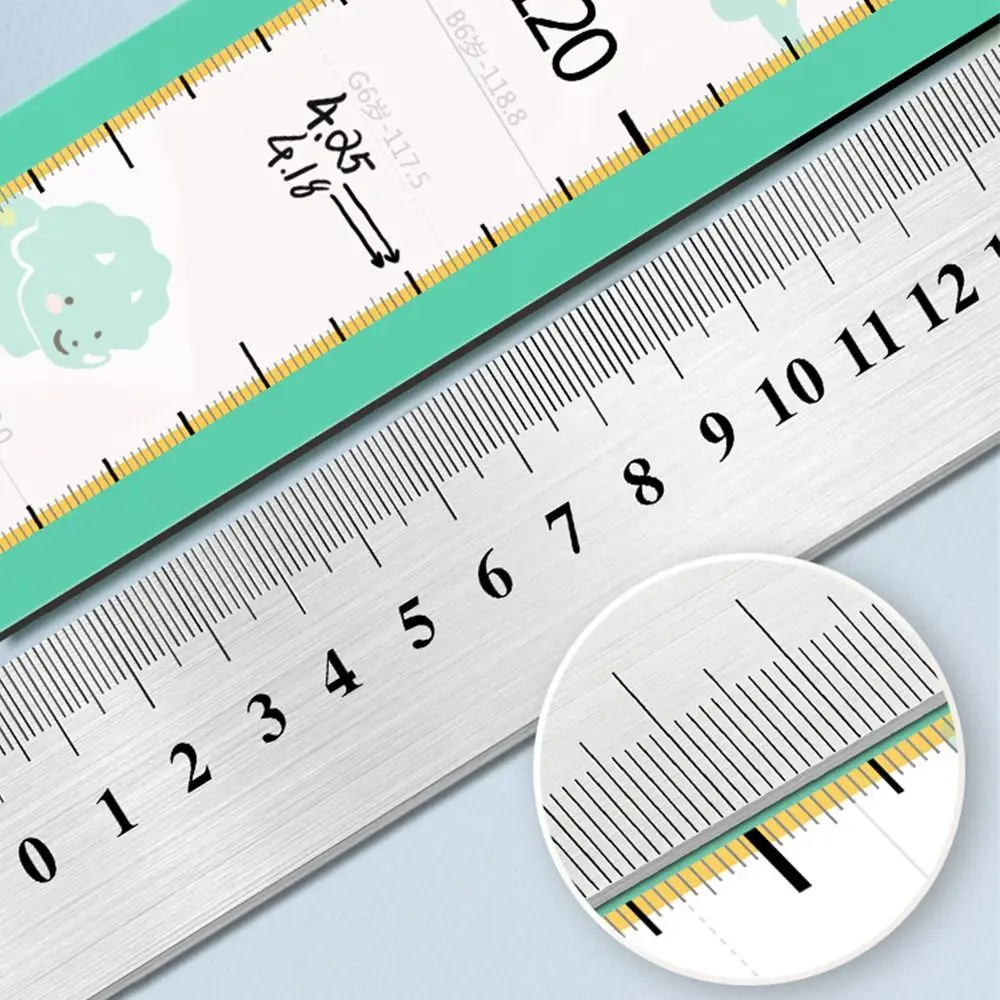 

3D Cartoon Animal Children's Height Ruler Self Adhesive Removable Height Measurement Stickers Multicolor Wall Art