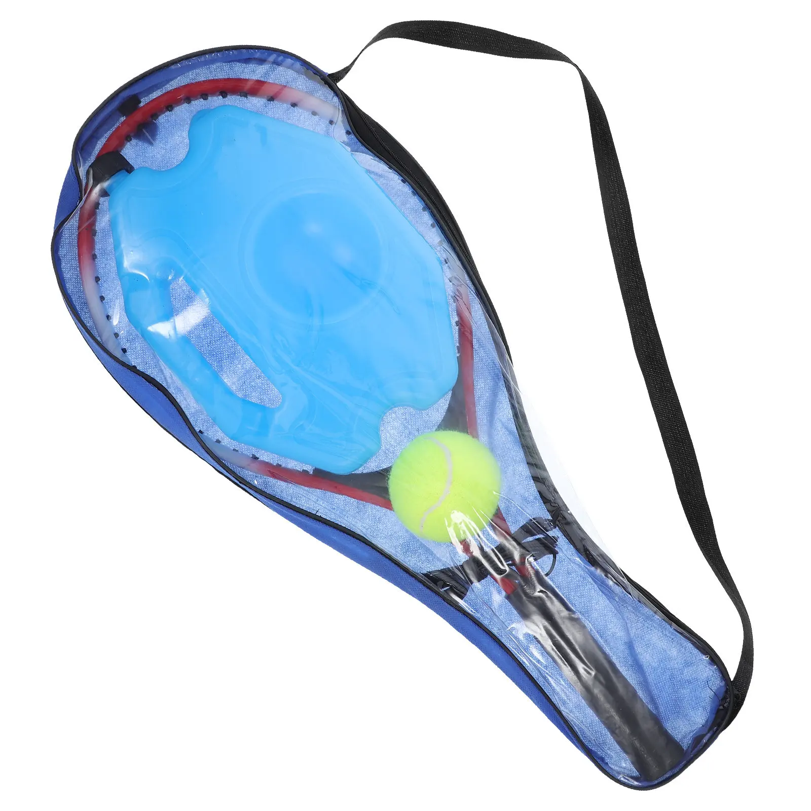 1Set Tennis Rebound Trainer Equipment for Beginners Premium Carbon Fiber Iron Construction Reflex Coordination Training