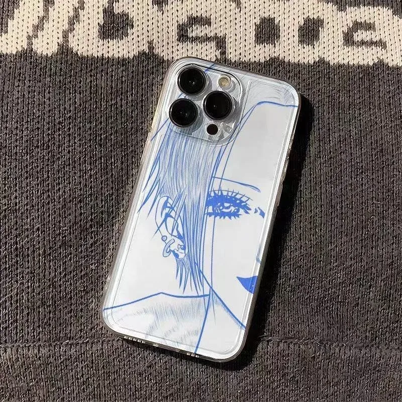 الفاخرة الهزلية لطيف Oosaki نانا جراب هاتف لسامسونج S25 S24 S23 S22 S21 S20 FE نوت 20 زائد الترا لايت 5G واضح لينة غطاء من البولي يوريثان