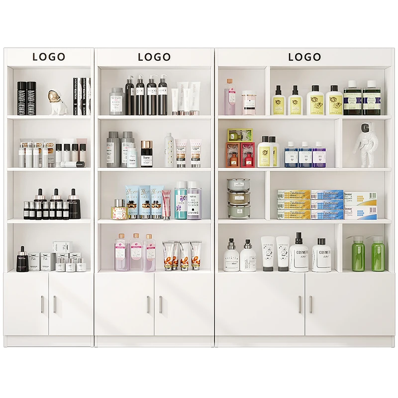 *Modern Design Cosmetic Display Cabinet for Beauty Salon Hairdressing Sample Display Rack for Shop Container or Living Room Use