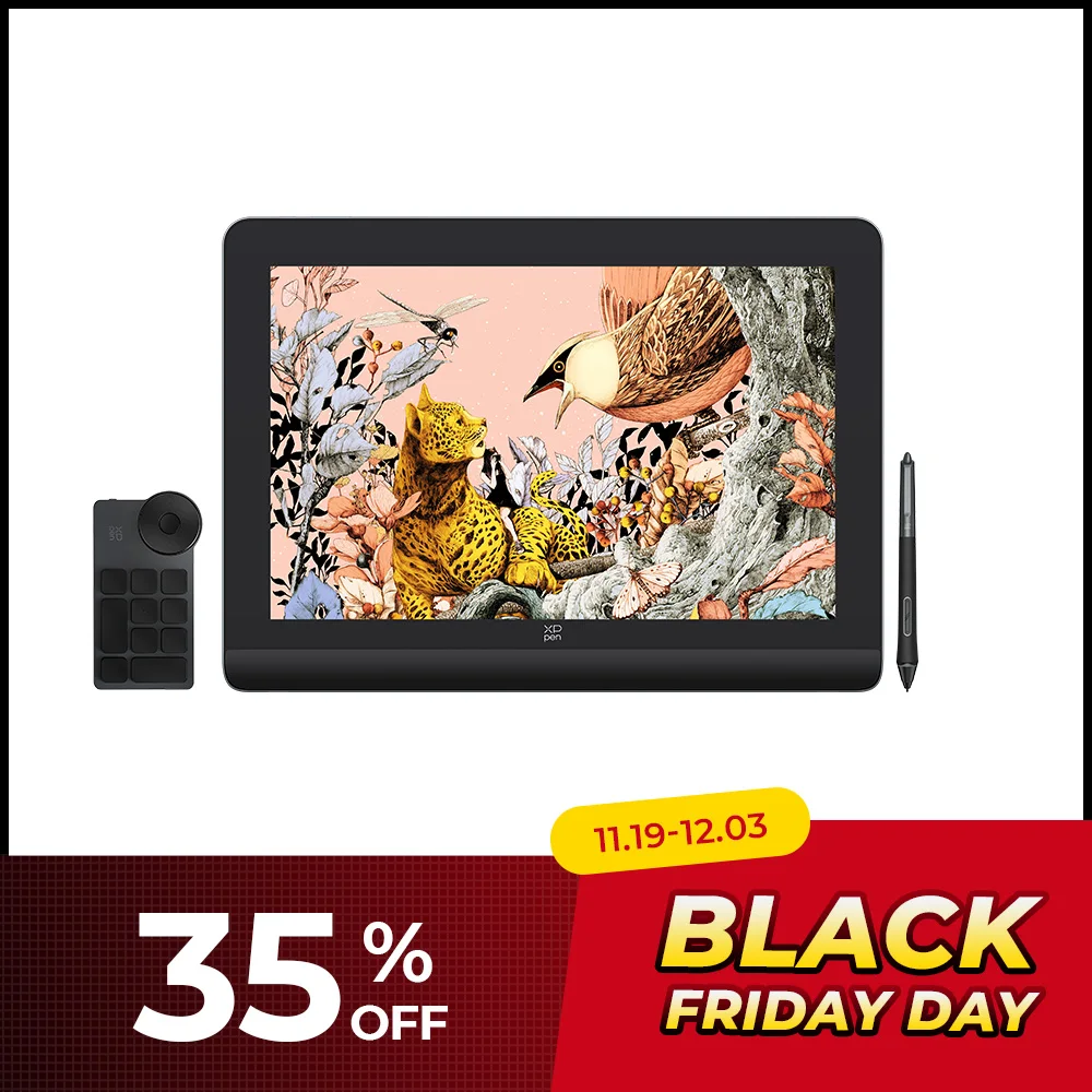 

XPPen Artist Pro 16 (Gen 2) 2.5K Graphic Pen Tablet Monitor 16 inch X3 Pro 16K Pressure 99% sRGB for Windows mac Android