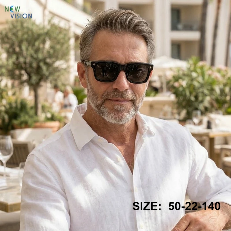 

Новые мужские солнцезащитные очки 2026 года: модные, высококачественные, из ацетата, люксовые, SQUENTIN, ретро, квадратные, с черными линзами, UV400, для мужчин и женщин