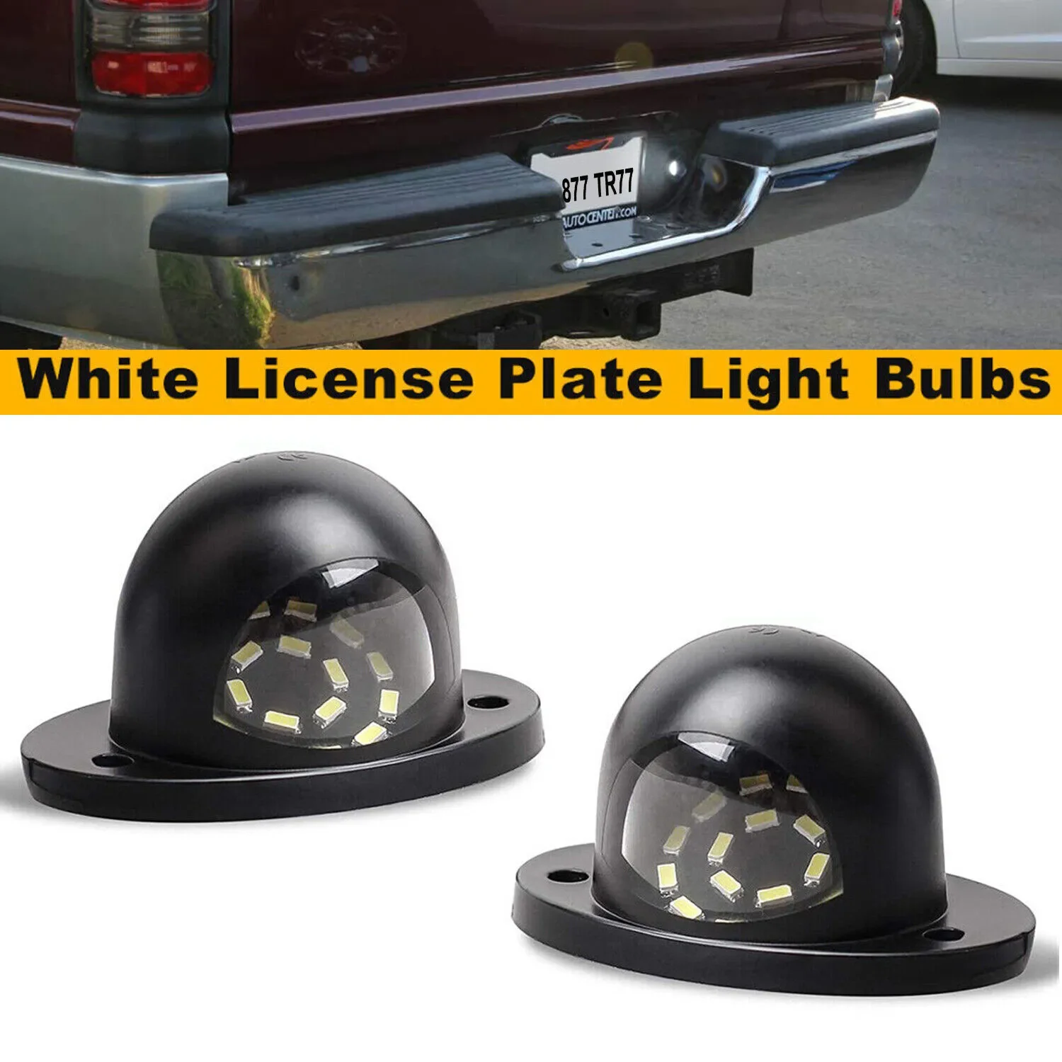 Winetis 2 قطعة 6000K الأبيض LED رقم لوحة ترخيص رقم أضواء العلامة مصابيح ل 1994-2001 دودج رام 1500 2500 3500