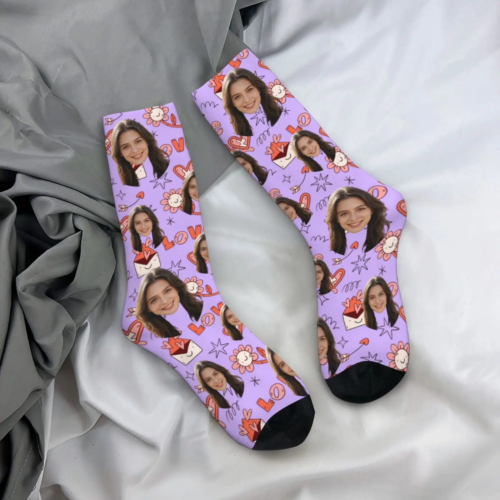 Custom avatar socks for men and women custom photo socks DIY personalized picture socks photo socks personalized gifts view 6