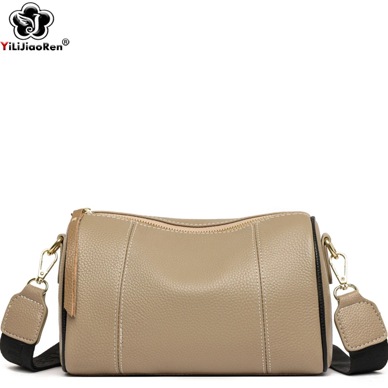 

Ladies Soft Cow Leather Crossbody Bag for Women Small Shoulder Bag Simple High Quality Genuine Cowhide Handbag and Purse Sac