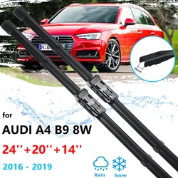 For Audi A4 B9 8W 2016 2017 2018 2019 Wagon Front Rear Wiper Blades Windshield Windscreen Brushes Cleaning Cutter Car Accessorie