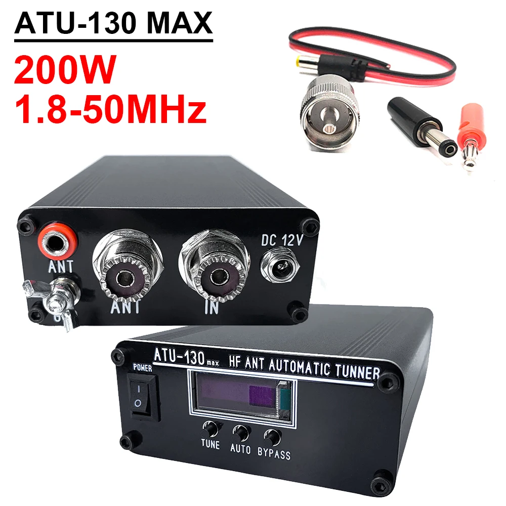 ATU-130 MAX 1.8-50MHz 200W automatyczna antena krótkofalowa HF Tuner antenowy krótkofalowy wersja aktualizacji ATU-100 ATU100