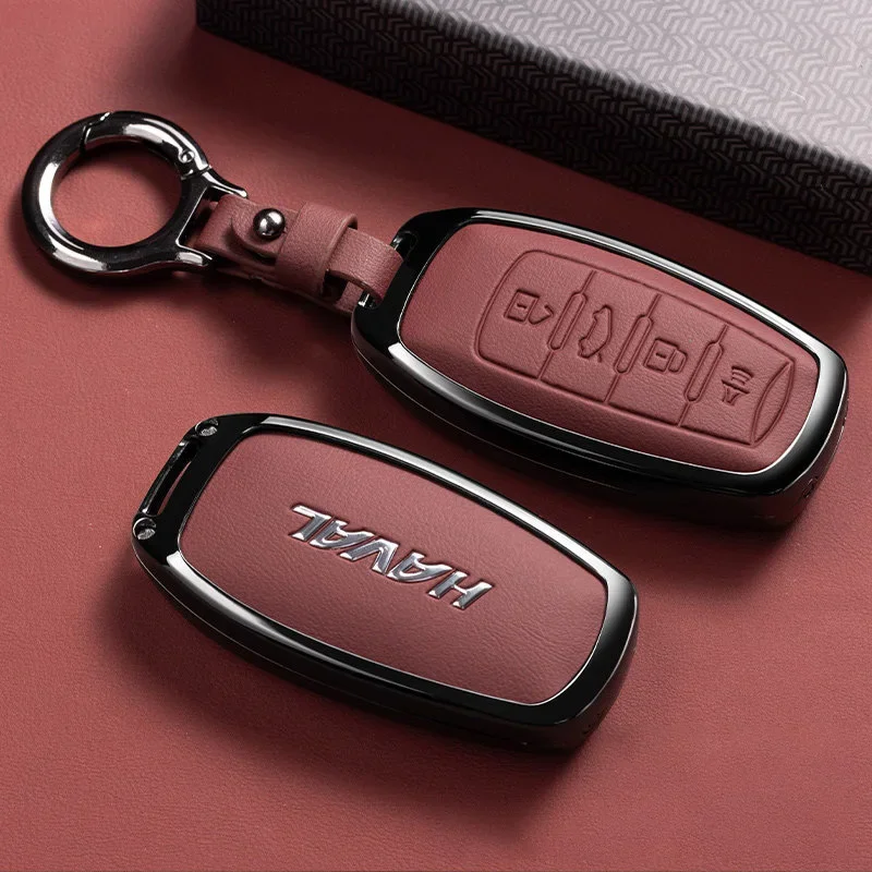 Zinc Alloy Car Key Case for Great Wall Haval H6 Hover 2023 2024 2026 Keychain Remote Cover Shell Housing Holder Fob Accessories