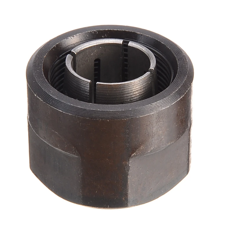Promotion! 1Pc Black Metal Collet Nut Plunge Router Parts 12.7Mm Center Hole Diameter 22.5X27mm