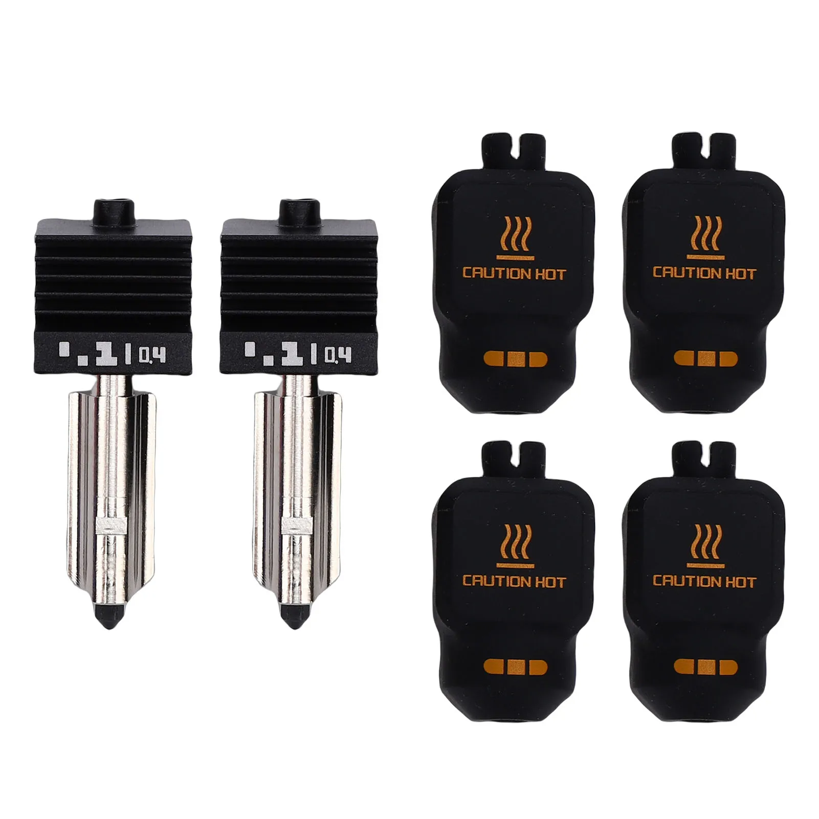 

2PCS Hot End 3D Printer Hotend Fit for Bambu Lab H2S 3D Printer 0.4mm Nozzle Hotend Kit with 4 Silicone Sleeves