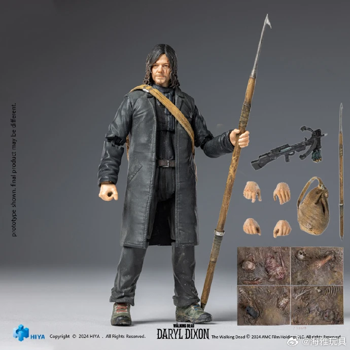 new-product-hiya-exquisite-mini-series-the-walking-dead：daryl-dixon-1-18-action-figure-model-collecion-gift-toy